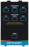 Defender - Atari 5200 Overlay front scan