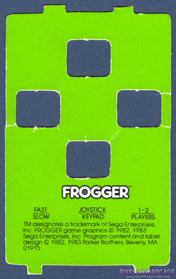 Frogger - Atari 5200 Overlay front