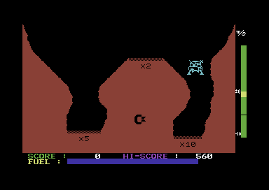 Commodore 64 version of Jupiter Lander