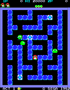 Arcade version of Pengo