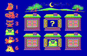 IBM CGA version of Animal Hotel