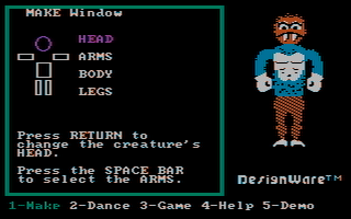 IBM PC version of Creature Creator