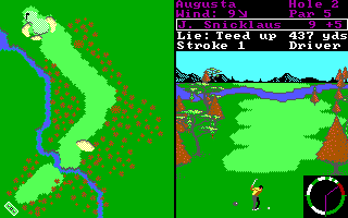 Tandy 1000 version of World Tour Golf