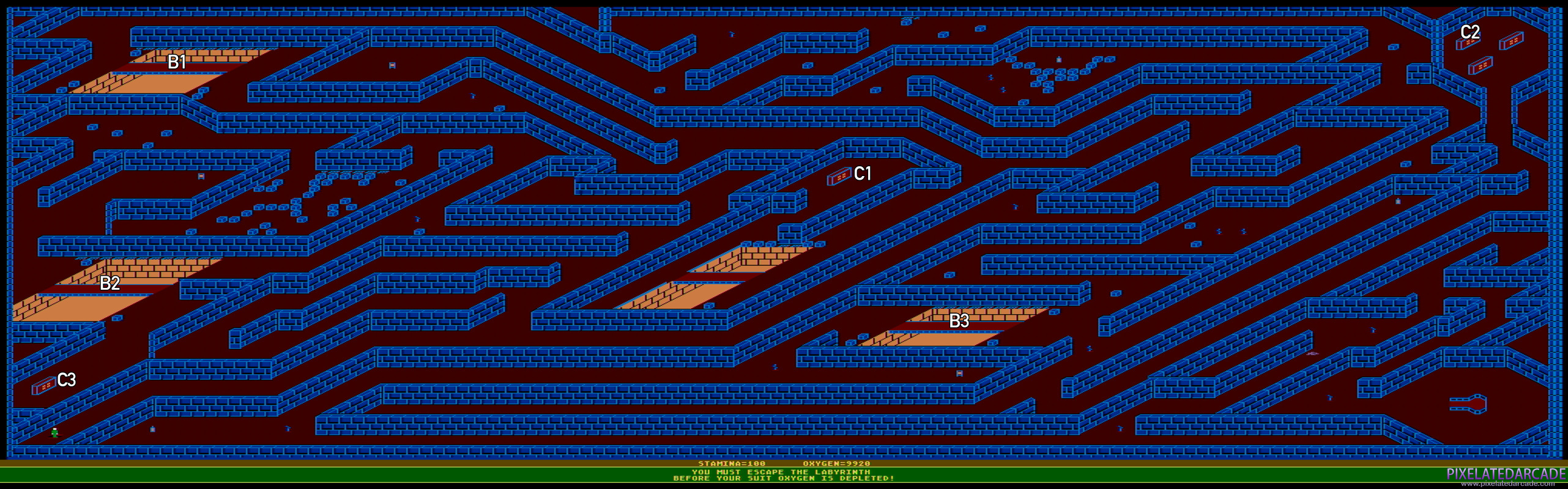 Map of the Labyrinths of Kamerra from Quest of the Space Beagle