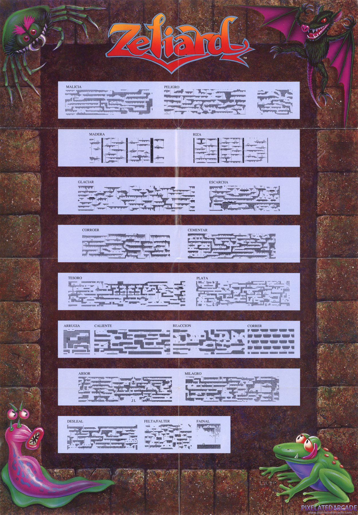 Zeliard Cavern Map