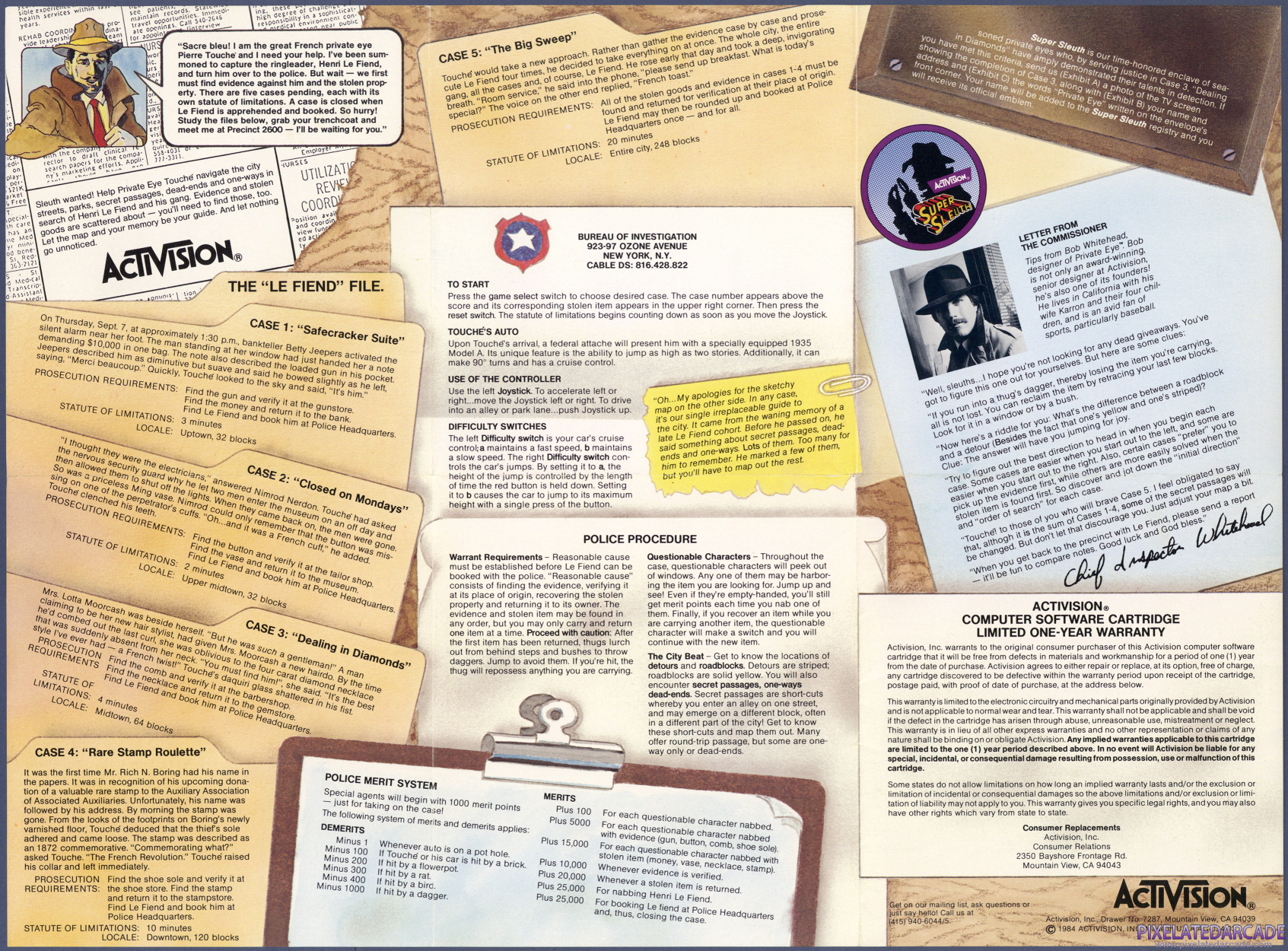 Private Eye Instructions - Front