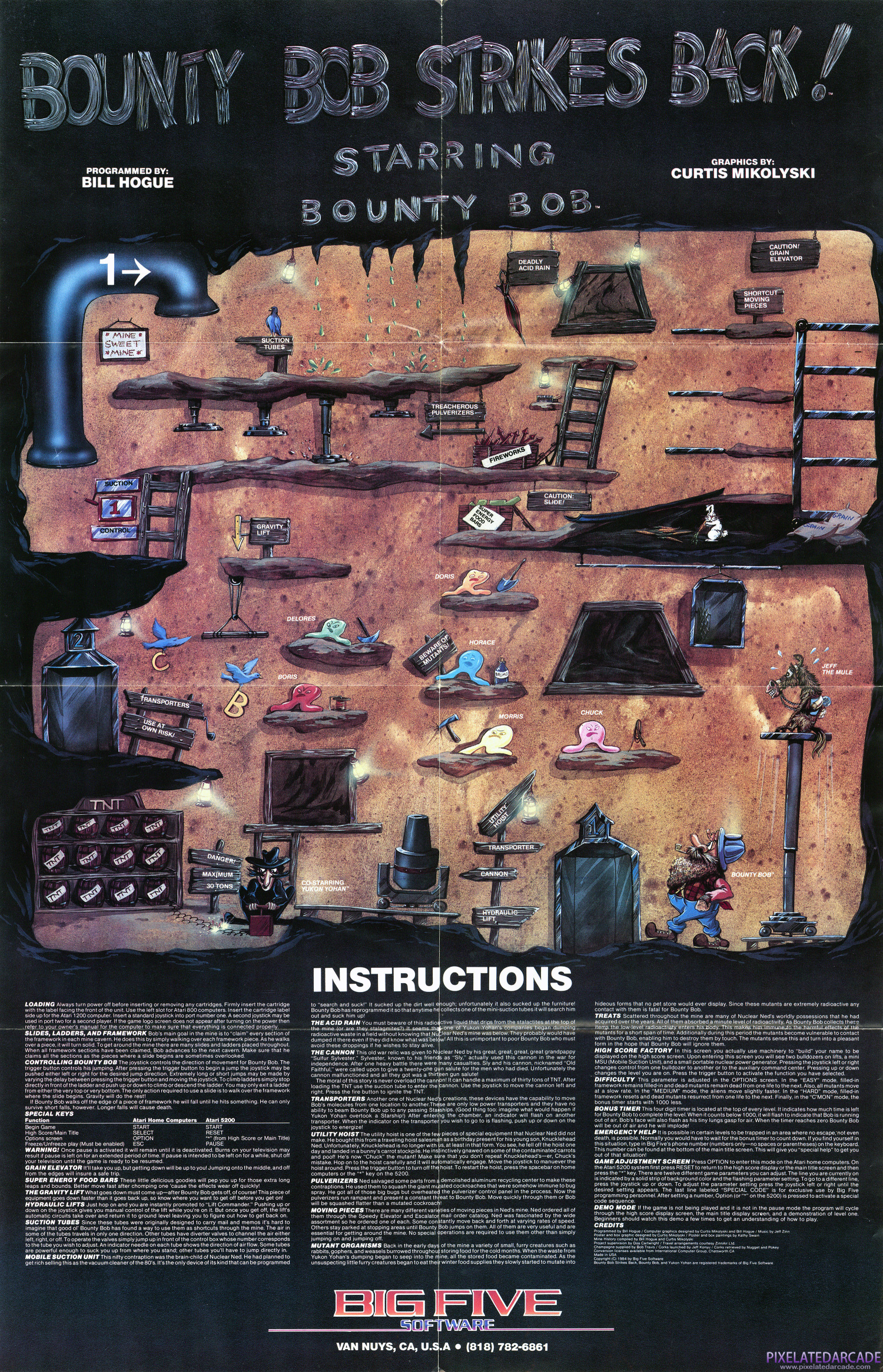 Bounty Bob Strikes Back Poster & Instructions