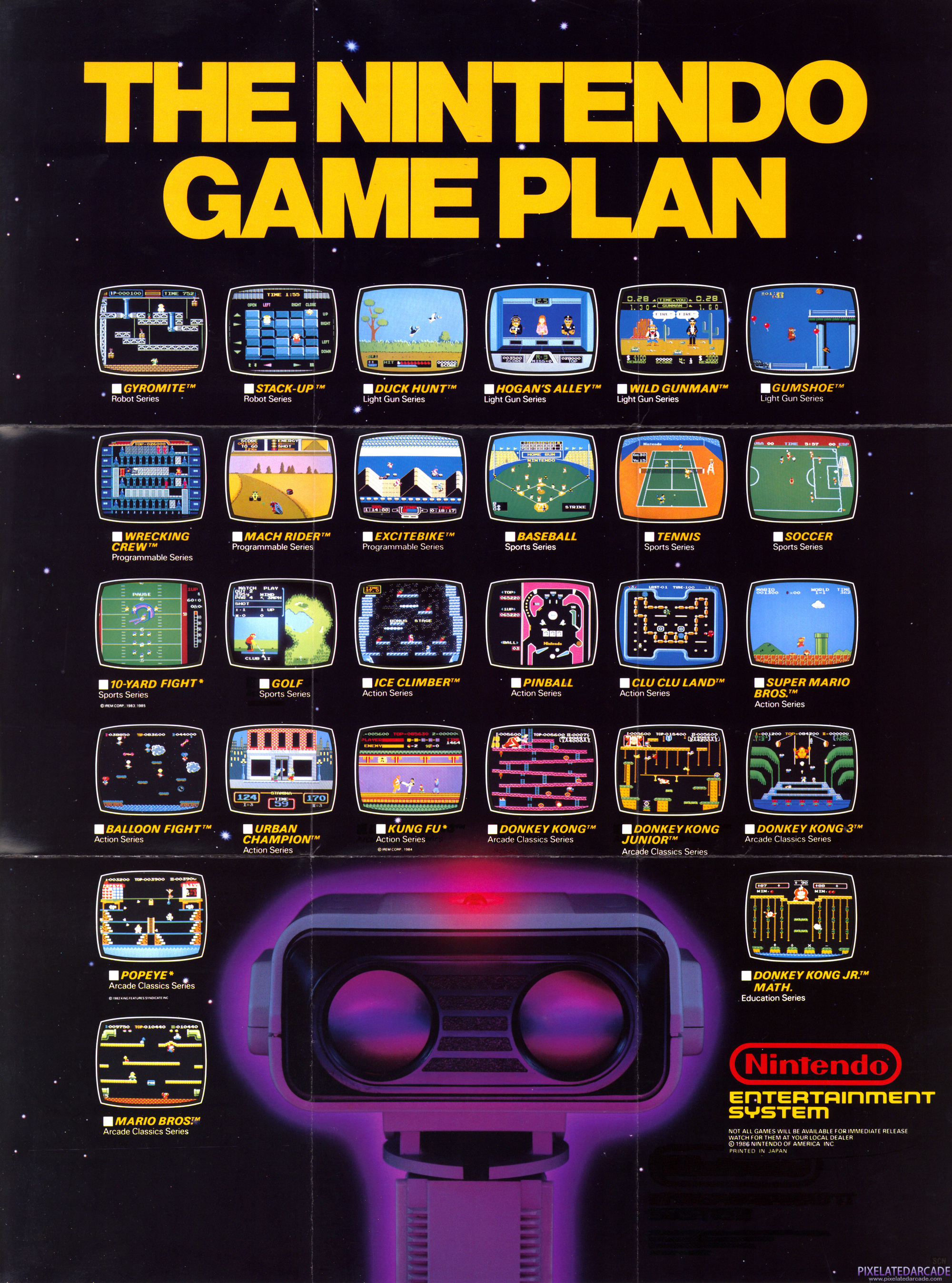 Nintendo of America 1985 product catalog