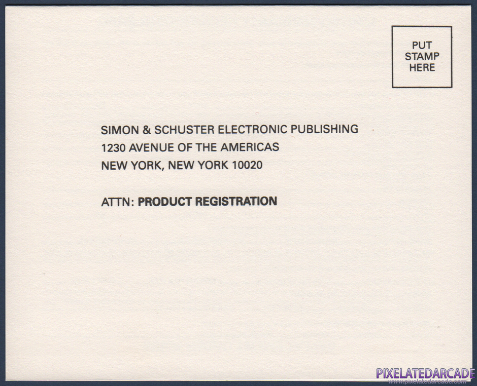 Pride and Prejudice Package Contents: Warranty registration card - Front Pride and Prejudice Package Contents: Warranty registration card - Front