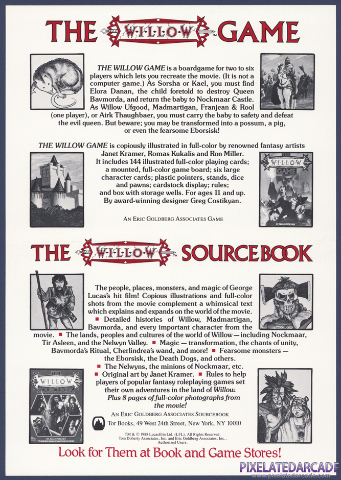 Willow Package Contents: Willow boardgame advertisement Willow Package Contents: Willow boardgame advertisement