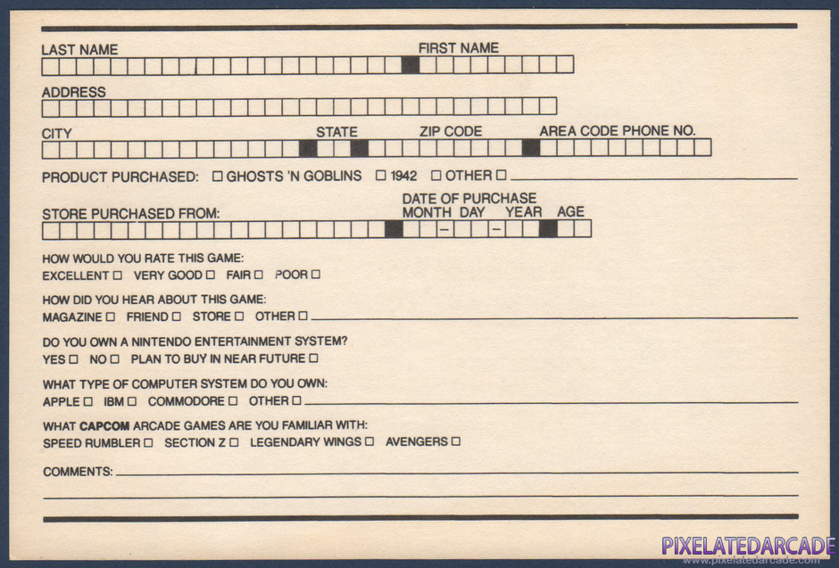 Bionic Commando Package Contents: Warranty registration card - Back Bionic Commando Package Contents: Warranty registration card - Back