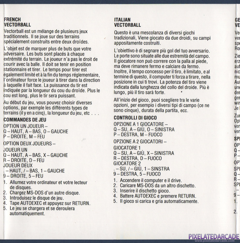 Vectorball Package Contents: Game instructions - Page 2 Vectorball Package Contents: Game instructions - Page 2