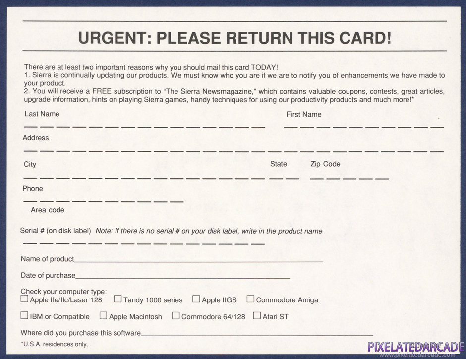 Jones in the Fast Lane Package Contents: Warranty registration card - Back Jones in the Fast Lane Package Contents: Warranty registration card - Back