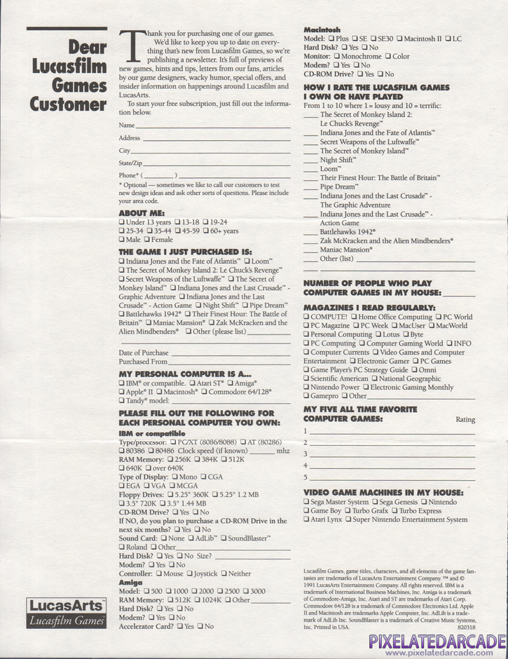 Secret Weapons of the Luftwaffe Package Contents: Warranty registration card - Back Secret Weapons of the Luftwaffe Package Contents: Warranty registration card - Back