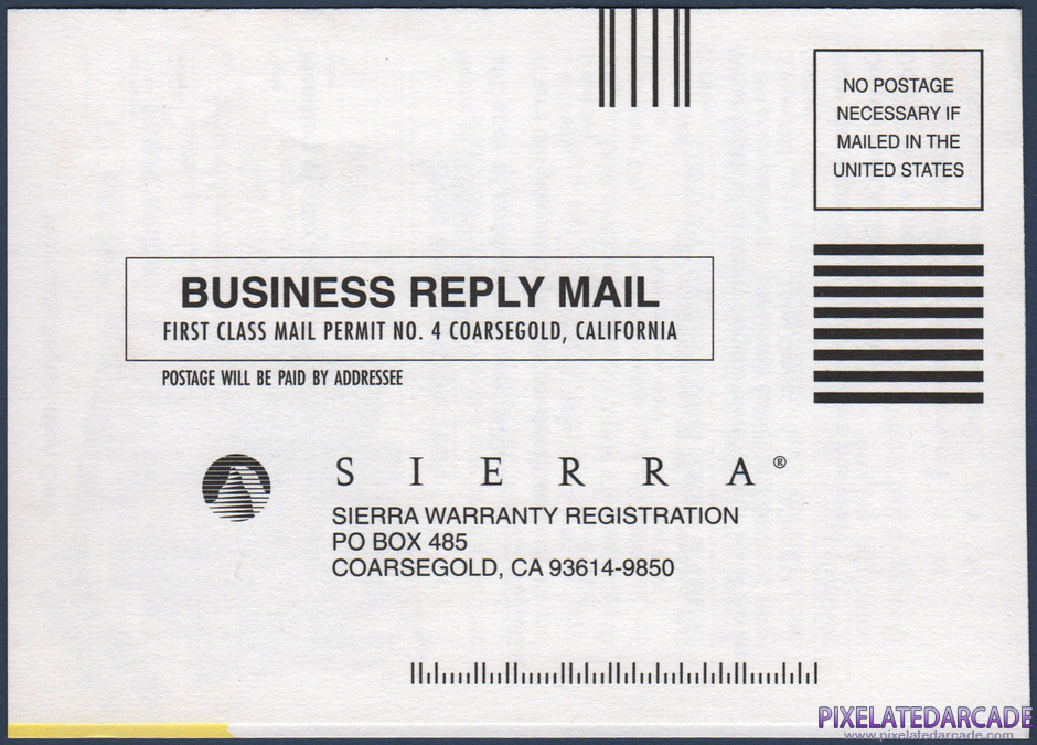 Inca Package Contents: Warranty registration card - Front Inca Package Contents: Warranty registration card - Front