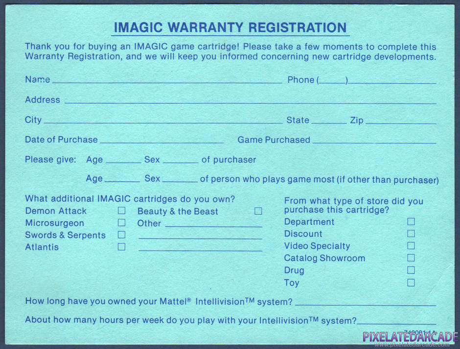 Microsurgeon Package Contents: Warranty registration card - Back Microsurgeon Package Contents: Warranty registration card - Back