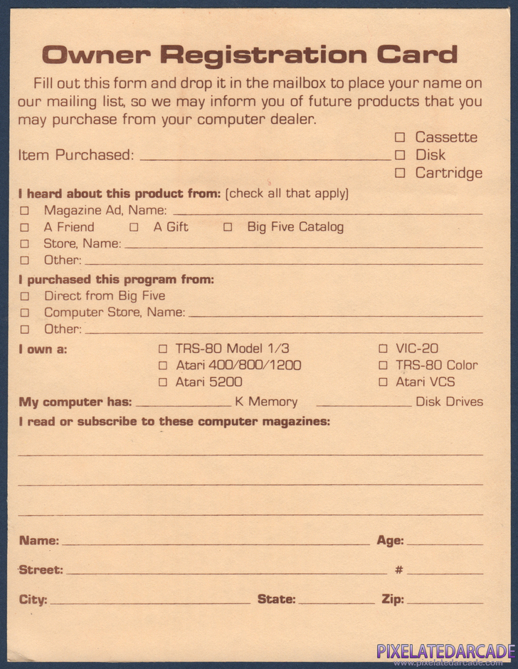 Miner 2049er Package Contents: Warranty registration card - Back Miner 2049er Package Contents: Warranty registration card - Back