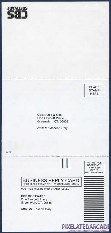 Big Bird's Special Delivery Package Contents: Warranty registration card - Front Big Bird's Special Delivery Package Contents: Warranty registration card - Front