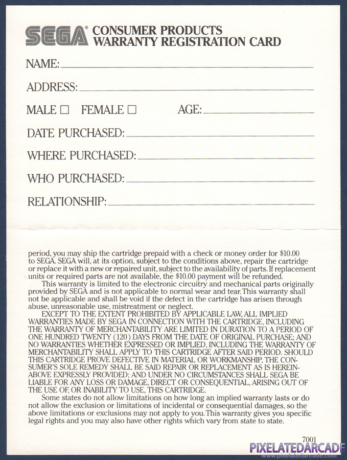 Star Trek: Strategic Operations Simulator Package Contents: Warranty registration card - Back Star Trek: Strategic Operations Simulator Package Contents: Warranty registration card - Back