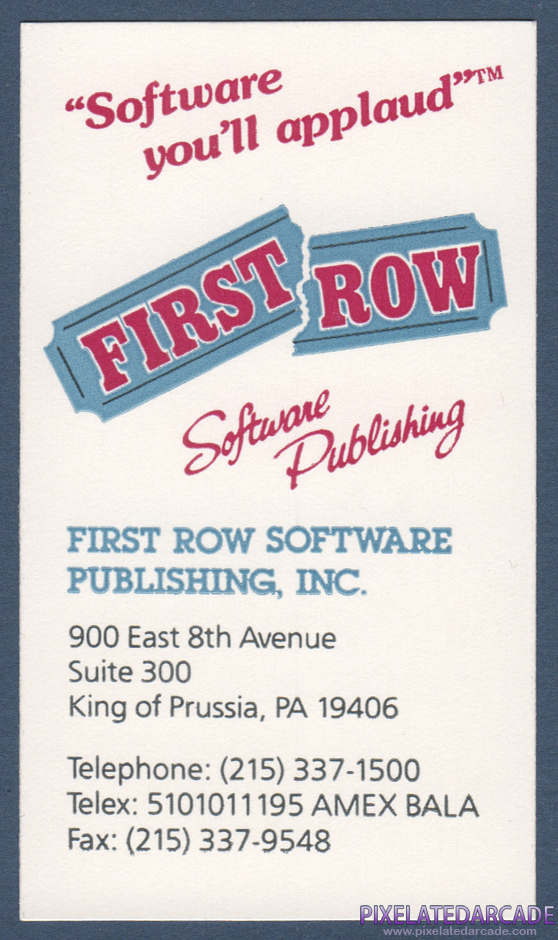 Star Empire Package Contents: First Row Software business card Star Empire Package Contents: First Row Software business card