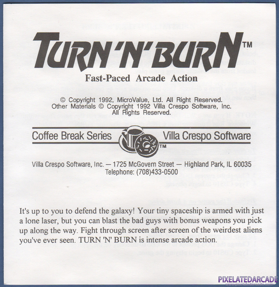 Turn n Burn Package Contents: Instruction manual - Page 1 Turn n Burn Package Contents: Instruction manual - Page 1