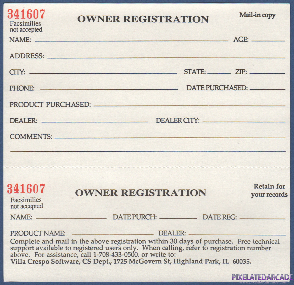 Turn n Burn Package Contents: Owner registration card - Back Turn n Burn Package Contents: Owner registration card - Back