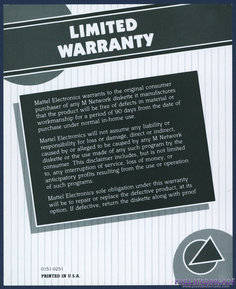 Night Stalker Package Contents: Warranty information card - Front Night Stalker Package Contents: Warranty information card - Front