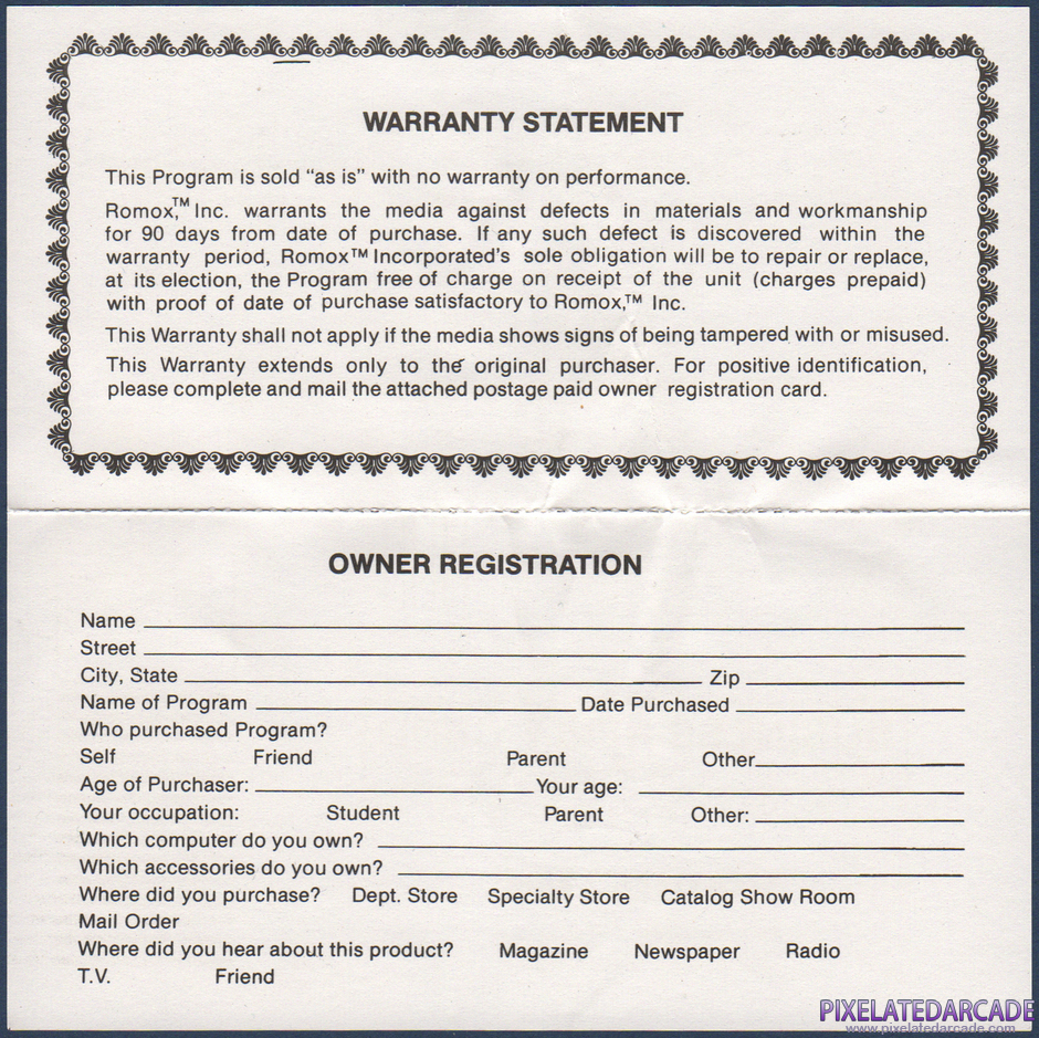 Princess and Frog Package Contents: Warranty statement and registration card - Front Princess and Frog Package Contents: Warranty statement and registration card - Front