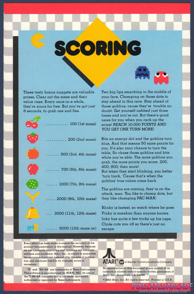 Pac-Man Package Contents: Instruction manual - Page 4