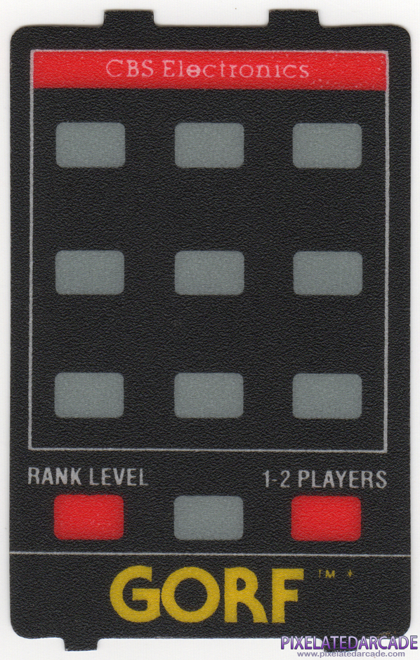 Gorf Package Contents: Controller overlay - Front