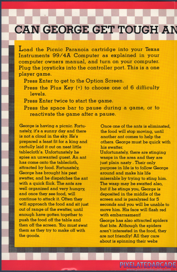Picnic Paranoia Package Contents: Instruction manual - Page 2 Picnic Paranoia Package Contents: Instruction manual - Page 2