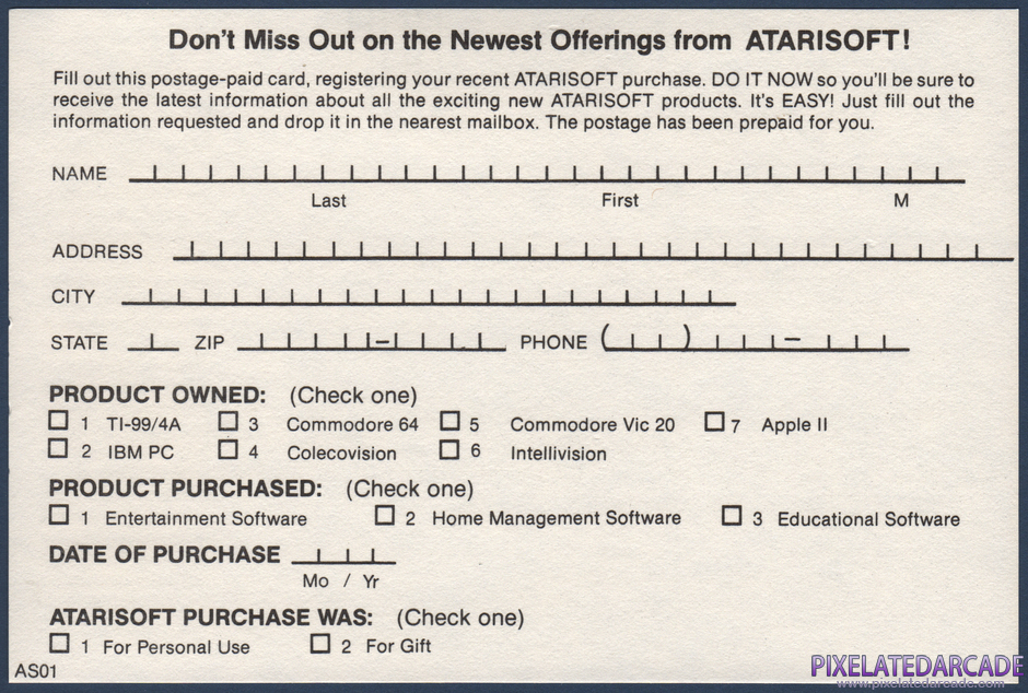 Picnic Paranoia Package Contents: Product registration card - Back Picnic Paranoia Package Contents: Product registration card - Back