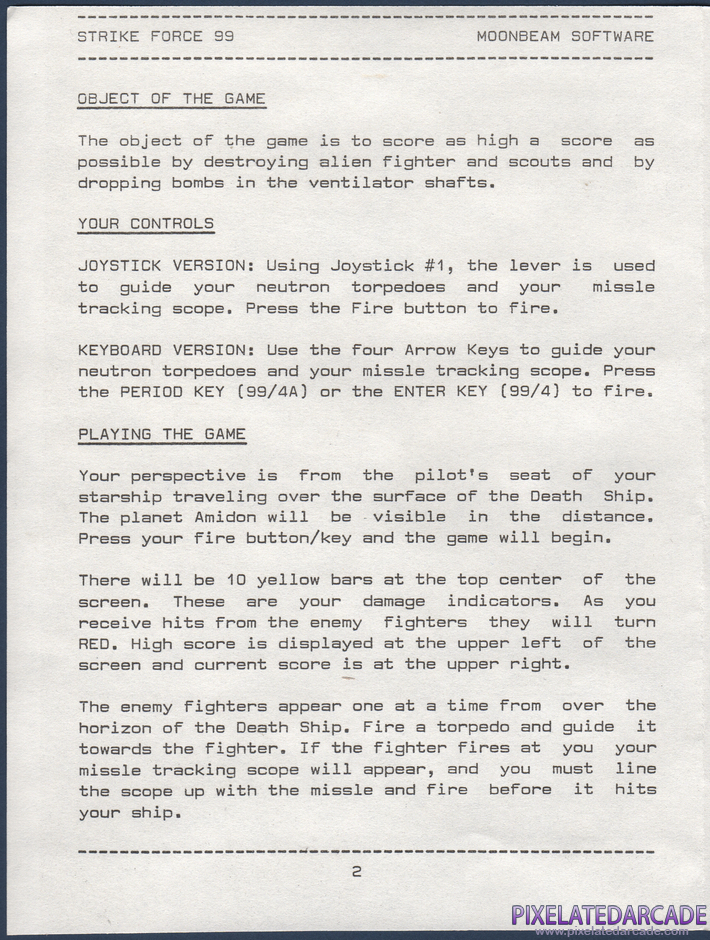 Strike Force 99 Package Contents: Instruction manual - Page 2 Strike Force 99 Package Contents: Instruction manual - Page 2