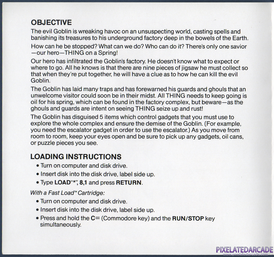 Thing on a Spring Package Contents: Instruction manual - Page 2 Thing on a Spring Package Contents: Instruction manual - Page 2