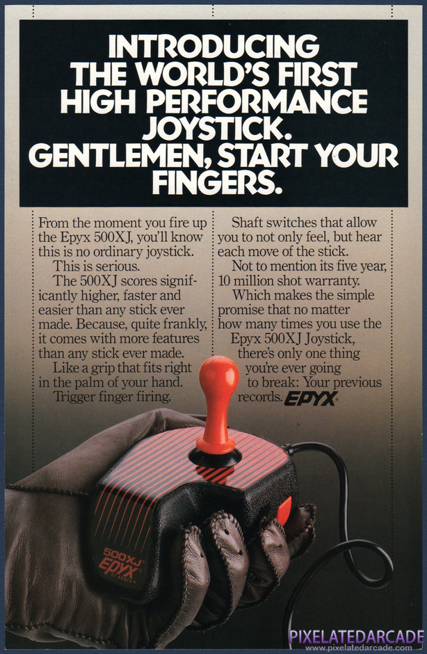 Championship Wrestling Package Contents: Epyx 500XJ joystick advertisement