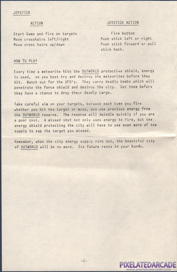 Outworld Package Contents: Instruction manual - Page 2 Outworld Package Contents: Instruction manual - Page 2