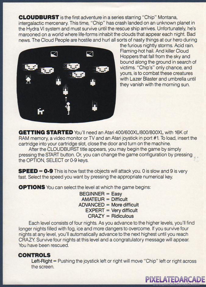 Cloudburst Package Contents: Instruction manual - Page 2