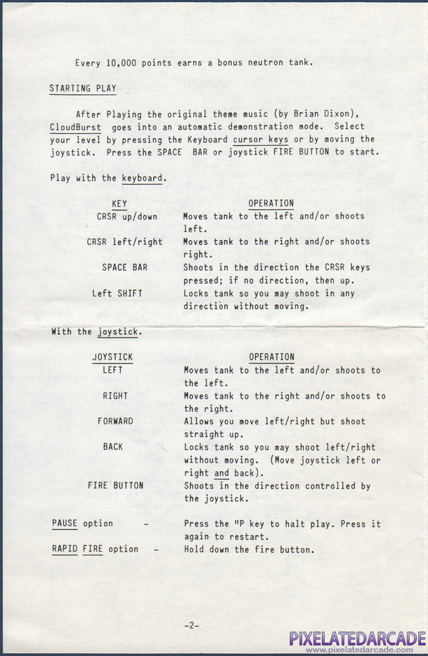 Cloudburst Package Contents: Instruction manual - Page 2 Cloudburst Package Contents: Instruction manual - Page 2