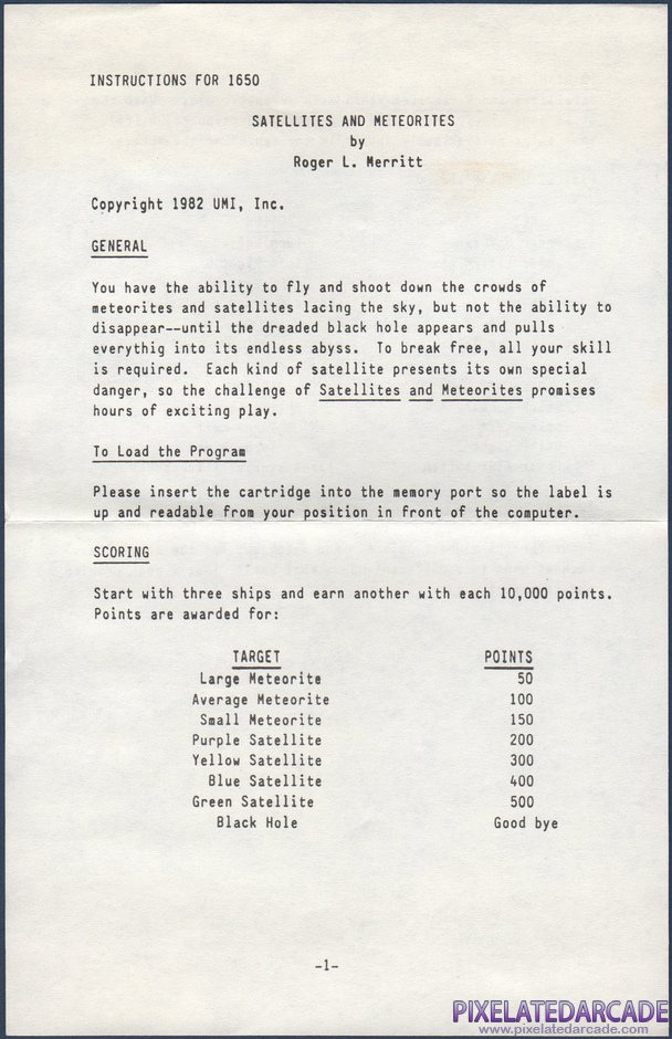 Satellites & Meteorites Package Contents: Instruction manual - Page 1