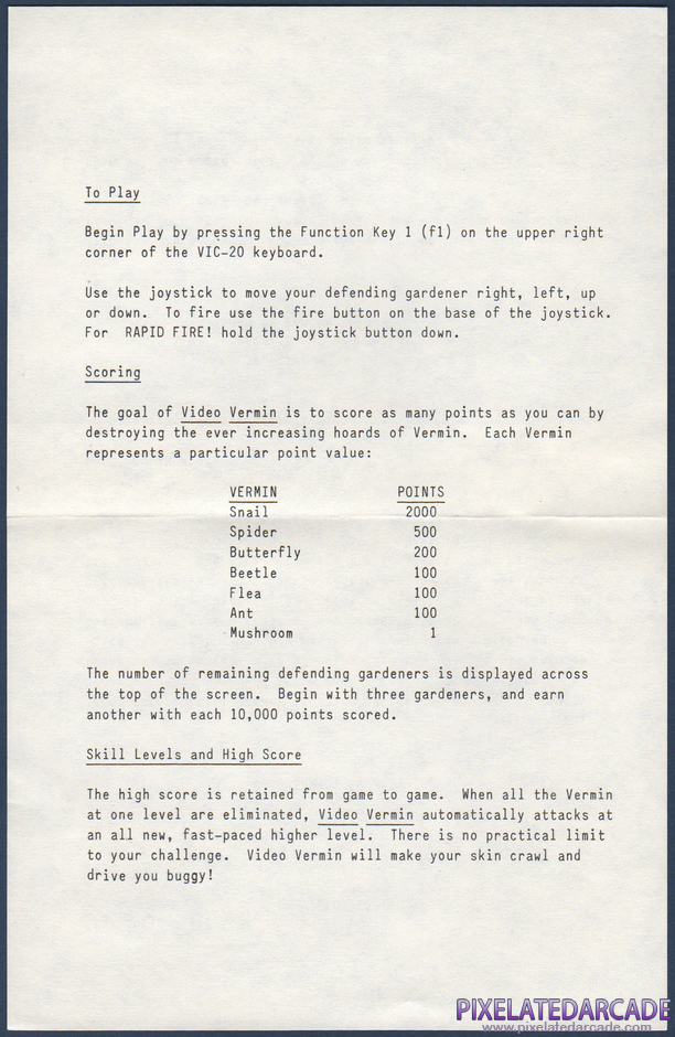 Video Vermin Package Contents: Instruction manual - Page 2 Video Vermin Package Contents: Instruction manual - Page 2