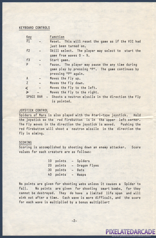 Spiders of Mars Package Contents: Instruction manual - Page 2