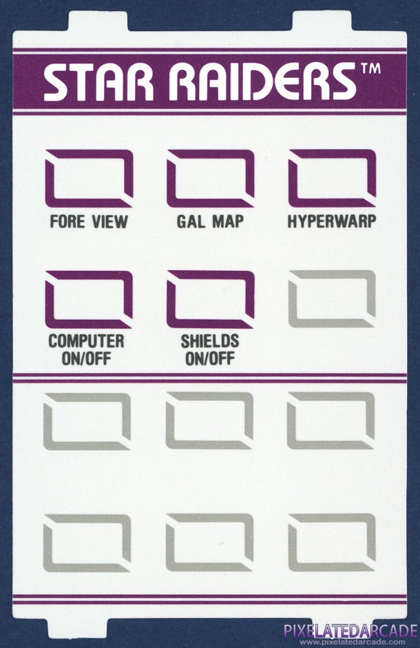 Star Raiders Package Contents: Video Touch Pad overlay - Front Star Raiders Package Contents: Video Touch Pad overlay - Front