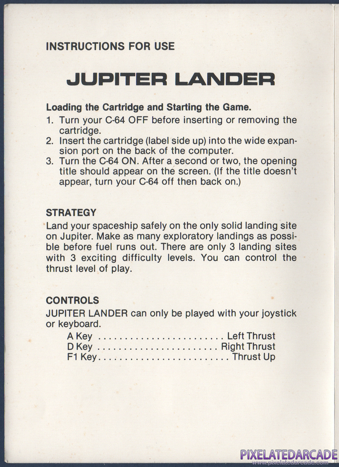 Jupiter Lander Package Contents: Instruction manual - Page 2 Jupiter Lander Package Contents: Instruction manual - Page 2