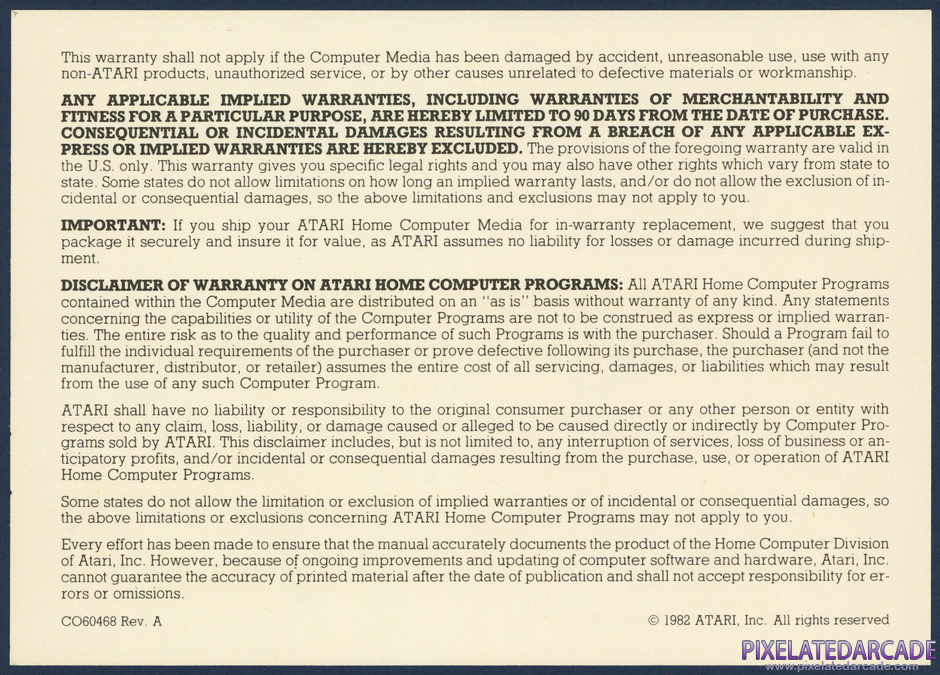 Pengo Package Contents: Warranty information card - Back Pengo Package Contents: Warranty information card - Back