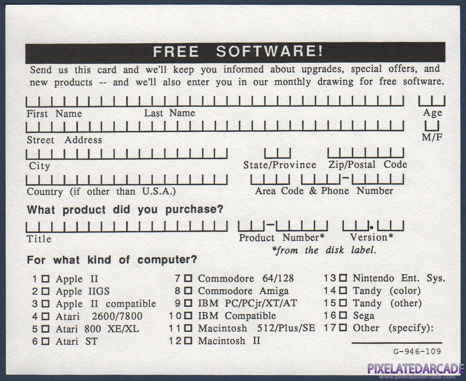 Power Drift Package Contents: Warranty registration card - Back Power Drift Package Contents: Warranty registration card - Back
