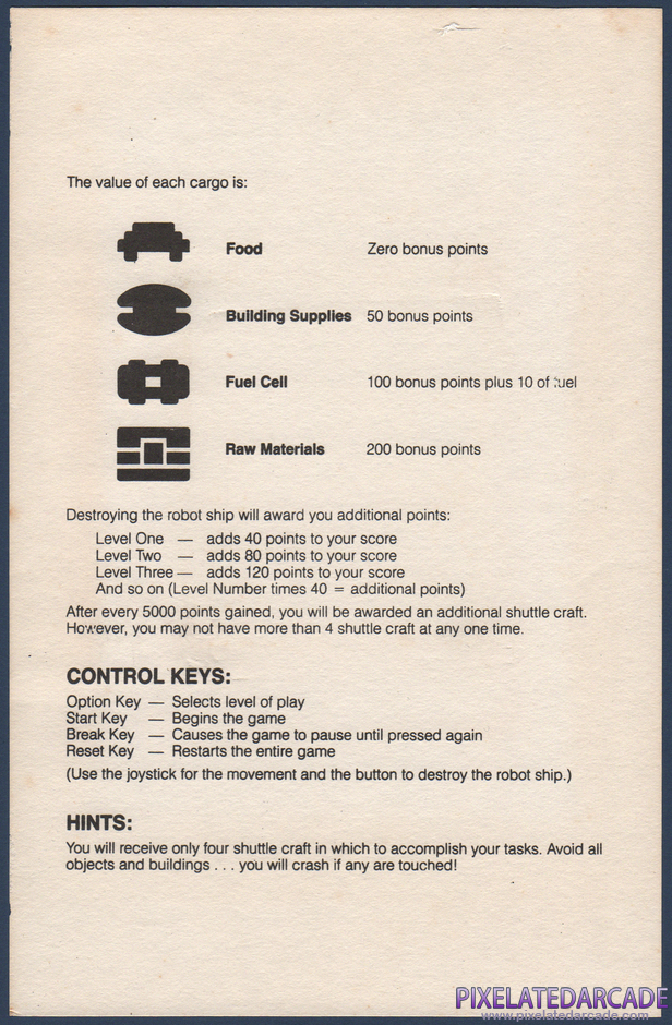 Embargo Package Contents: Instruction sheet - Back