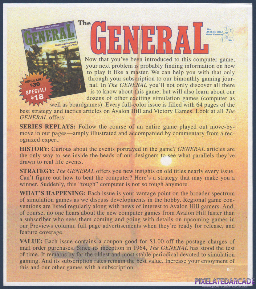 Wooden Ships & Iron Men Package Contents: The General magazine subscription form - Back Wooden Ships & Iron Men Package Contents: The General magazine subscription form - Back