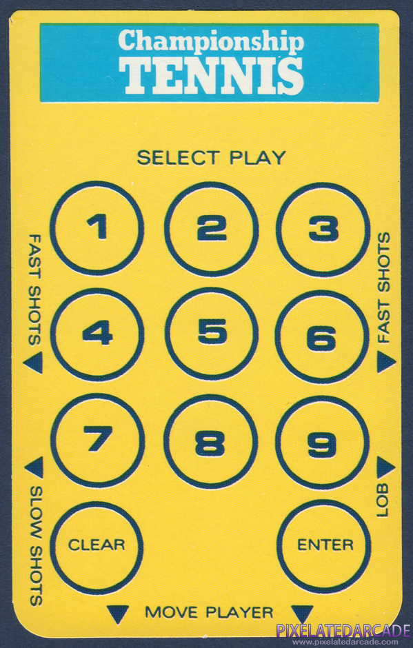 Championship Tennis Package Contents: Controller overlay - Front Championship Tennis Package Contents: Controller overlay - Front