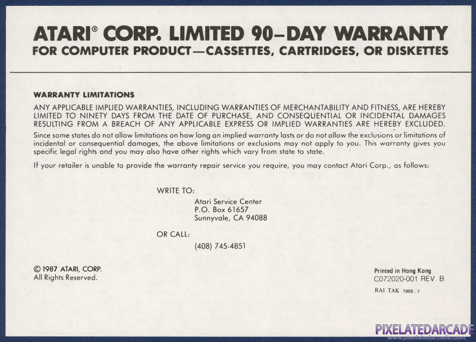 Mouse Trap Package Contents: Warranty information card - Front Mouse Trap Package Contents: Warranty information card - Front
