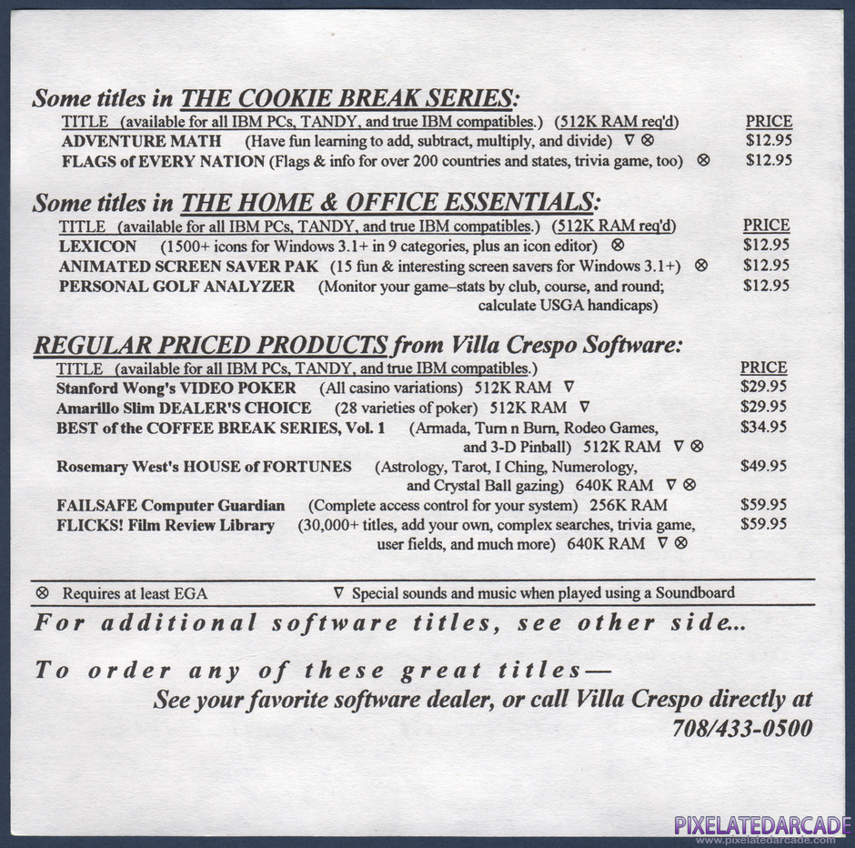 Ruckus Poker Package Contents: Coffee Break Series advertisement - Back Ruckus Poker Package Contents: Coffee Break Series advertisement - Back